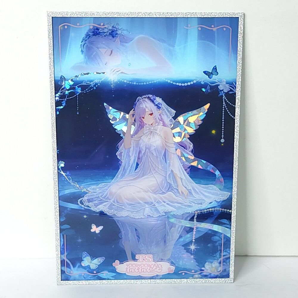 Castorice Fairy Angel Holo Waifu Card Anime Girl Wall Art Oversized Board A5